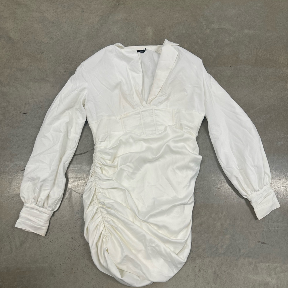 White classy long sleeve dress!